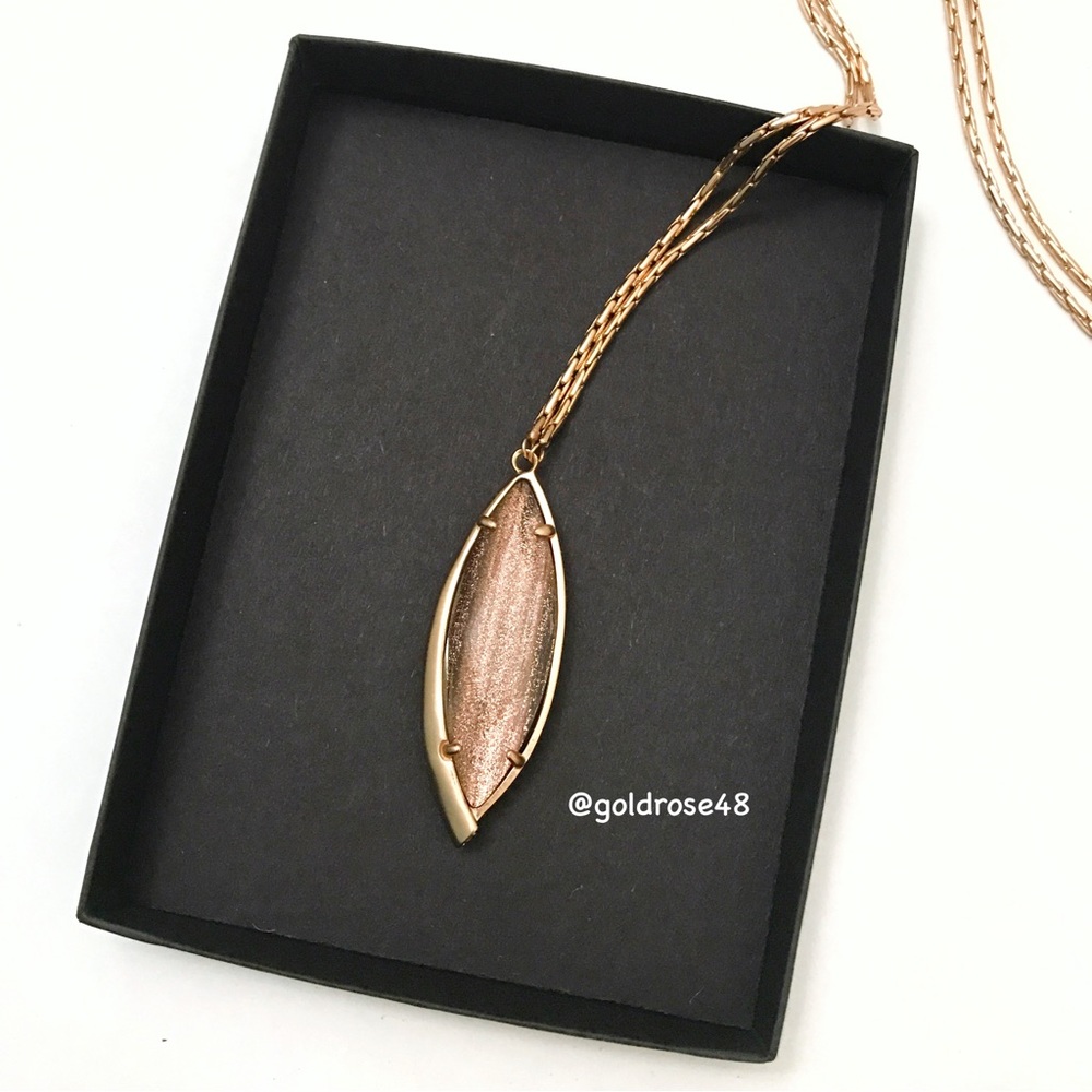 Kendra Scott Milla rose gold necklace Gold Dusted Glass